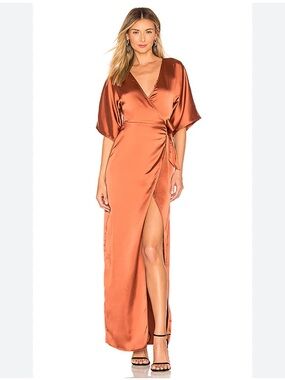 Revolve ABOUT US Bronx Maxi dress in Rust